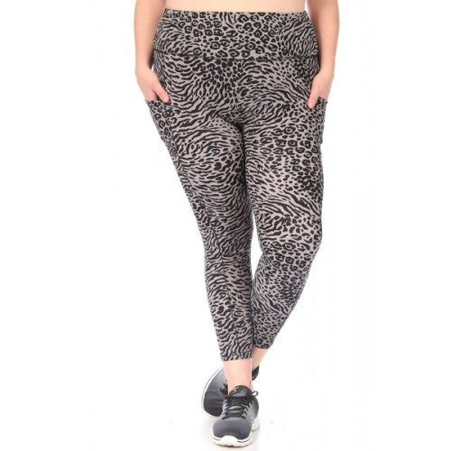 Leopard Print Leggings - Plus Size