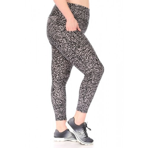 Leopard Print Leggings - Plus Size